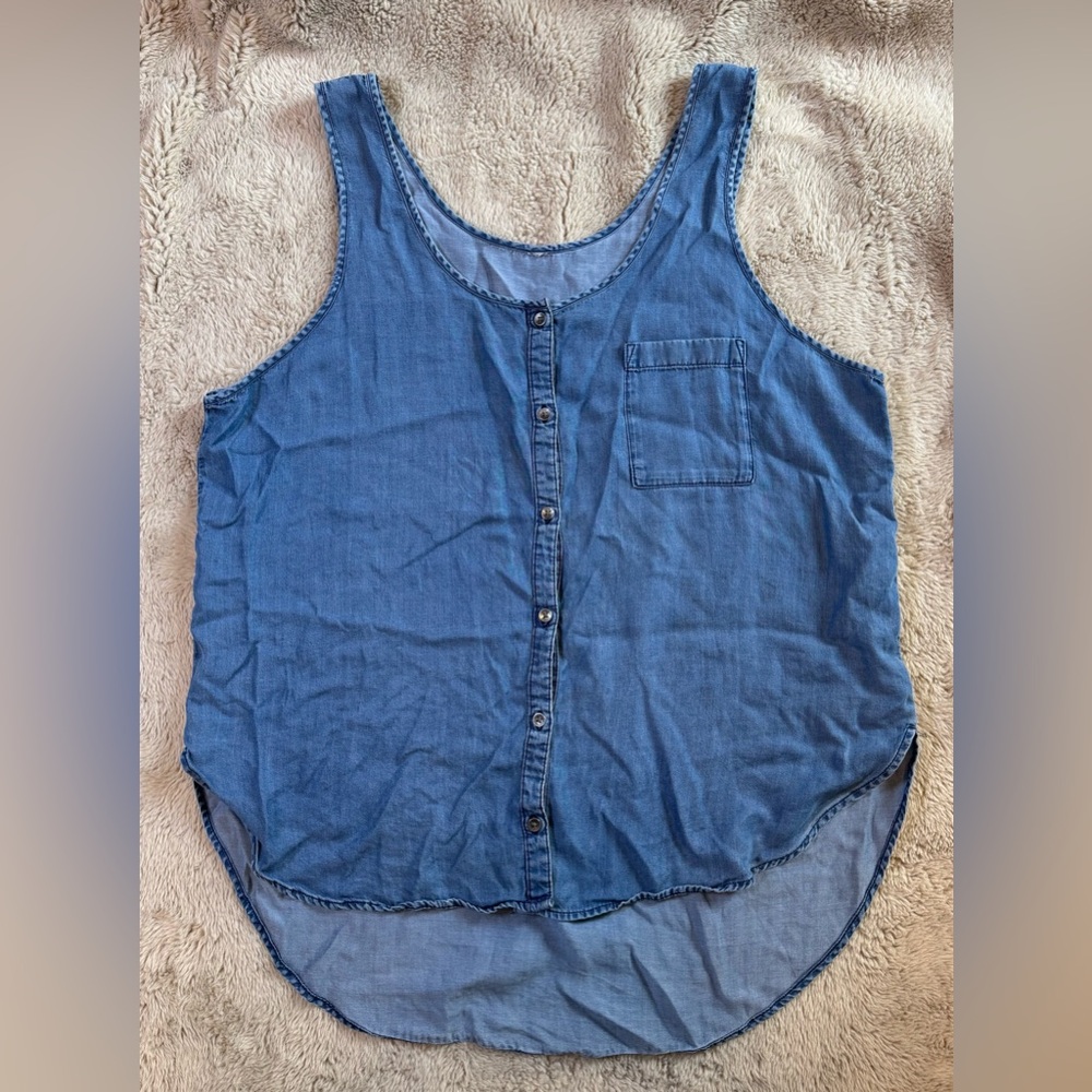Vintage Mudd Denim Button Front Tank